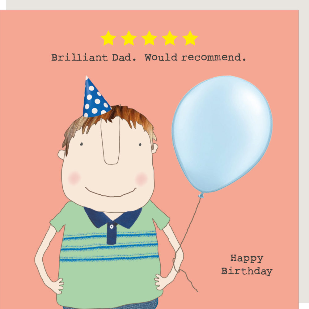 Funny Birthday Card Five Star Dad Rosie Made A Thing