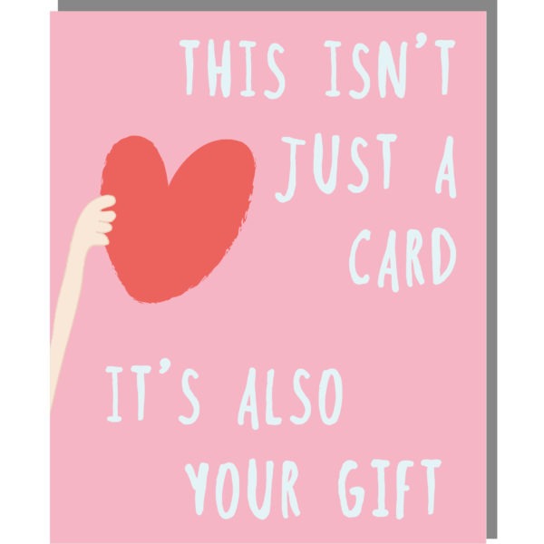 Gift Card mini card. Hand holding a heart. This isn't just a card, it's also your gift