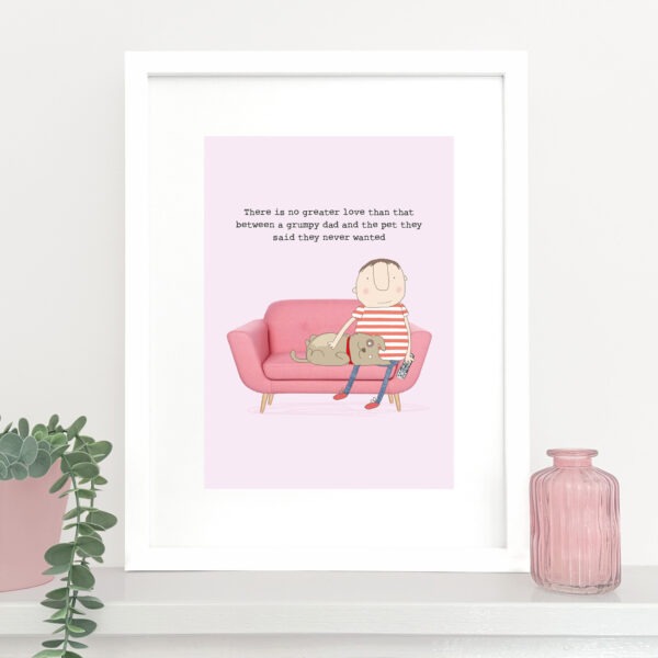 Grumpy Dog Dad Art Print