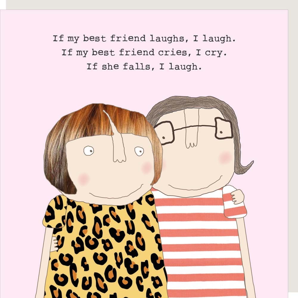 Funny Best Friends Card | Bestie Falls | Rosie Made A Thing