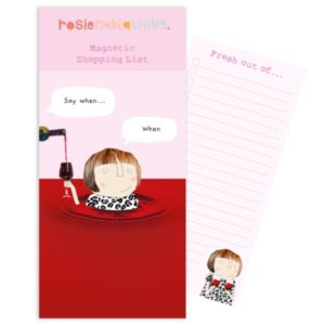 Wine When magnetic shopping list notepad