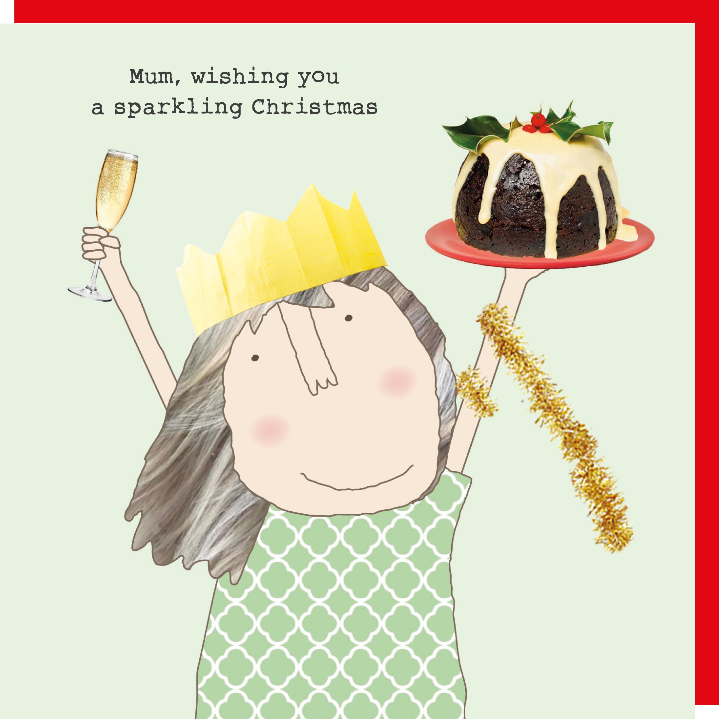Christmas Card for Mum - 'Mum, wishing you a sparkling Christmas'.