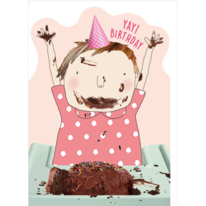 Choc Face children's birthday card.