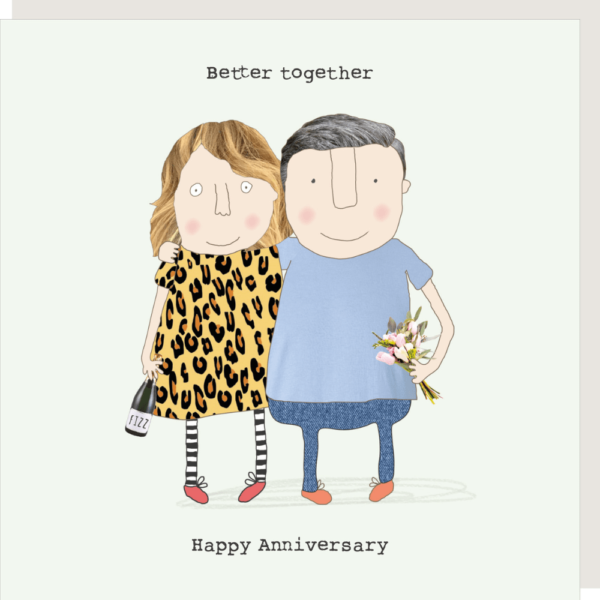 Anniversary Better anniversary card. Caption: 'Better together. Happy Anniversary.'