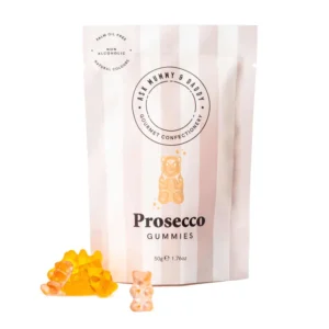 Ask Mummy & Daddy Prosecco Gummies. Prosecco flavoured gummy bear sweets.