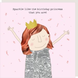 Sparkle Birthday Card for her 'Sparkle like the birthday princess that you are!'