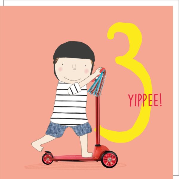 Yippee Three kids 3rd birthday card