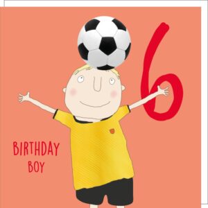 Bday Boy Six kids 6th birthday card