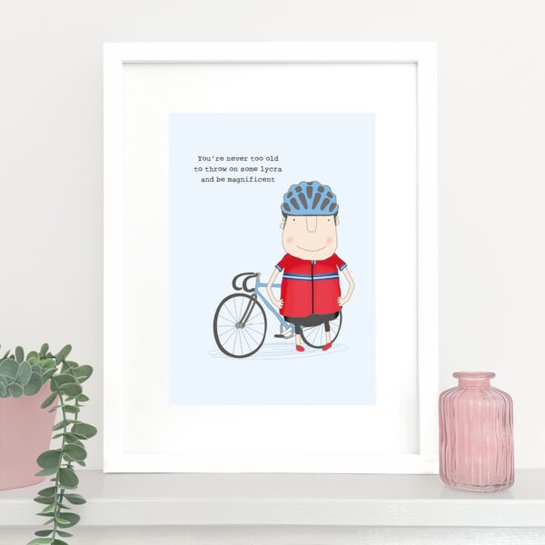 Lycra Boy - Cycling Art Print