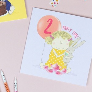 Yippee Party Two age 2 birthday card