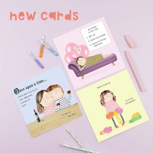 flat lay image of birthday cards