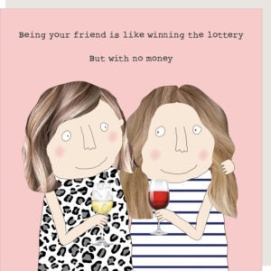 Friend lottery birthday card for her