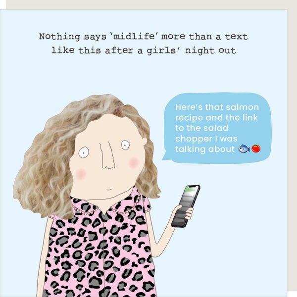Midlife birthday card for a friend.