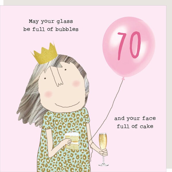 70th birthday card for her.