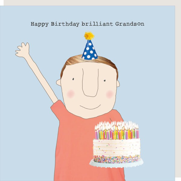 Grandson brilliant birthday card.