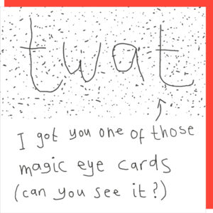 magic eye birthday card