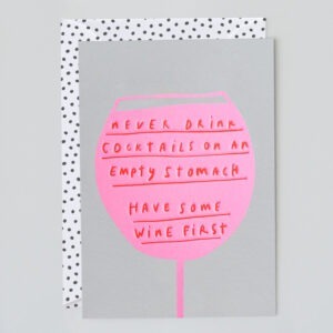wine first birthday card