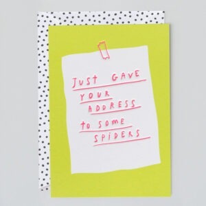 spiders birthday card