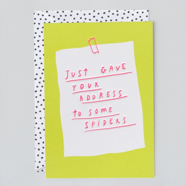 spiders birthday card