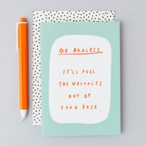 braless birthday card