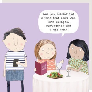 HRT and supplements birthday card
