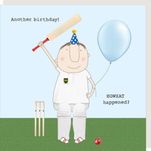 cricket themed birthday card for him