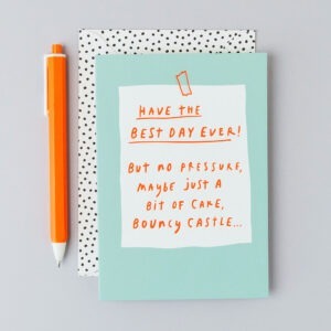 bouncy castle birthday card