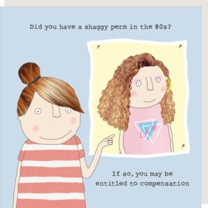 shaggy perm birthday card