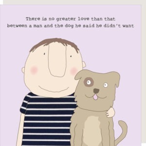 man and dog birthday card