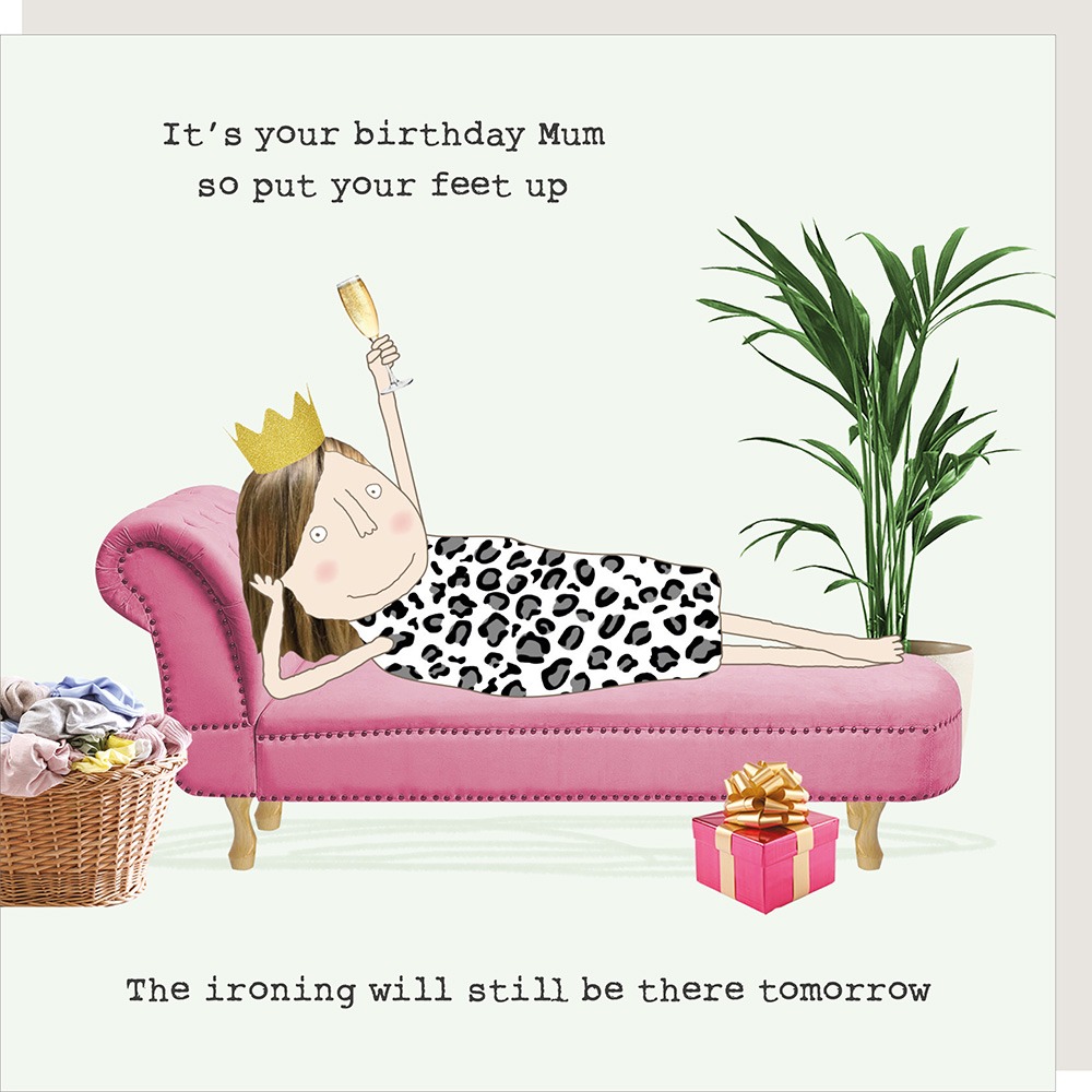 Mum feet up birthday card