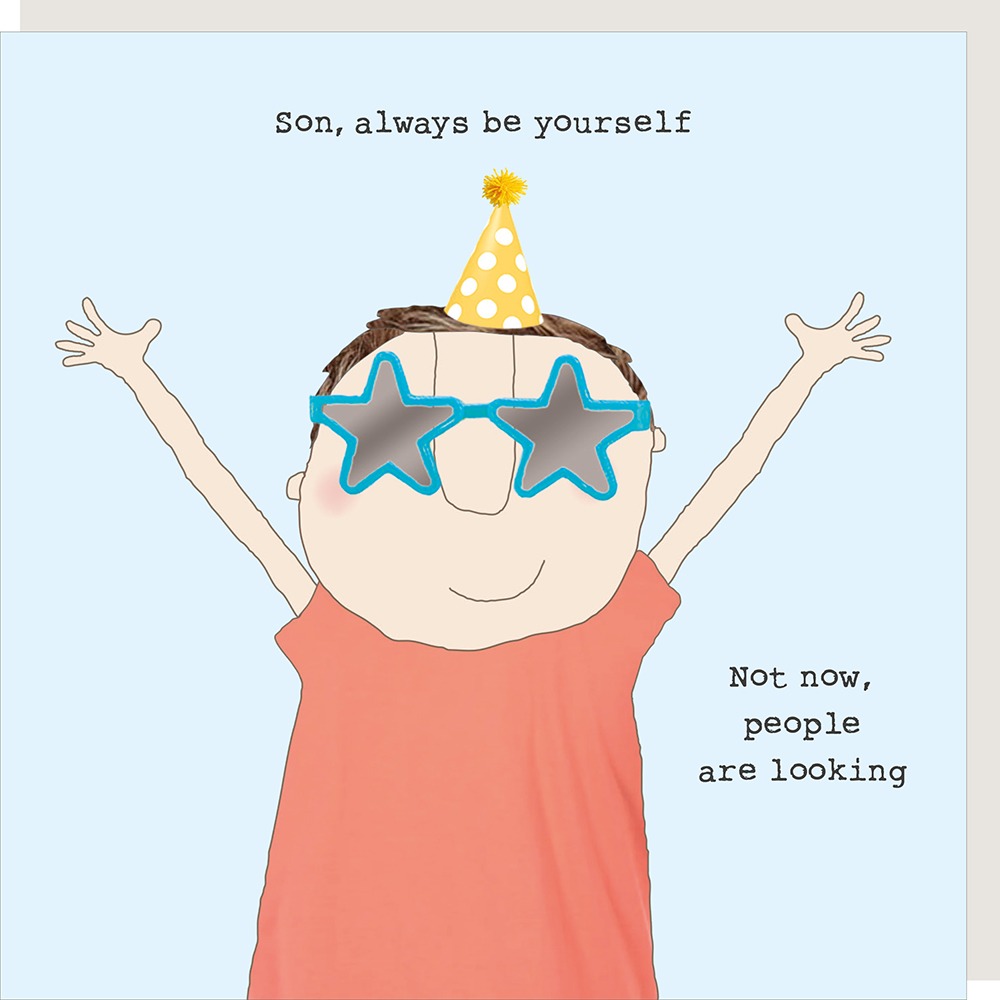 Son not now birthday card