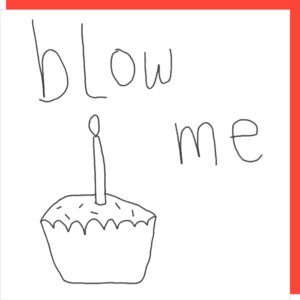 blow me birthday card