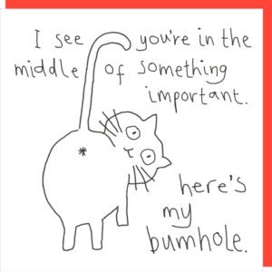 bumhole birthday card