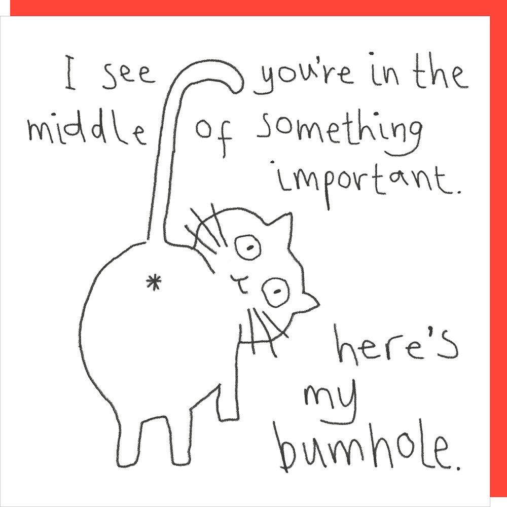 bumhole birthday card