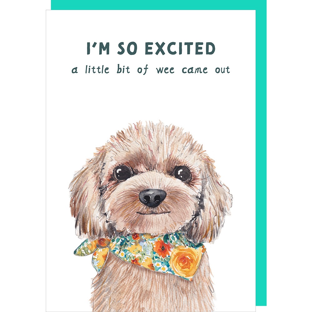 so excited birthday card