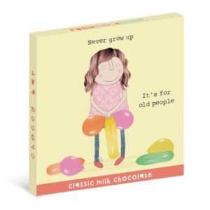 never grow up chocolate bar