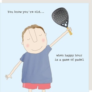 Padel player birthday card