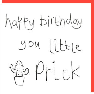 Prick birthday card for him